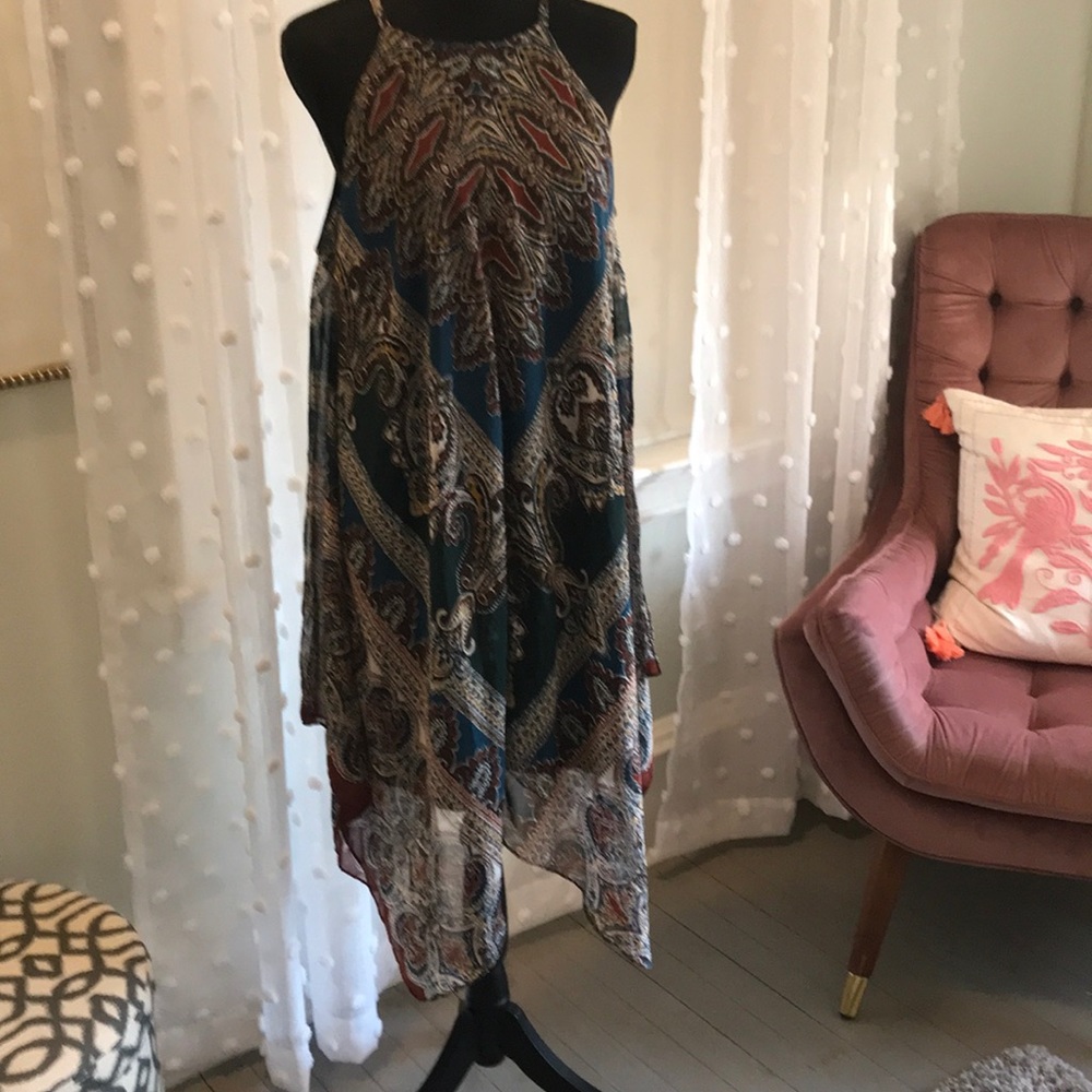 INC multi colors scarf dress